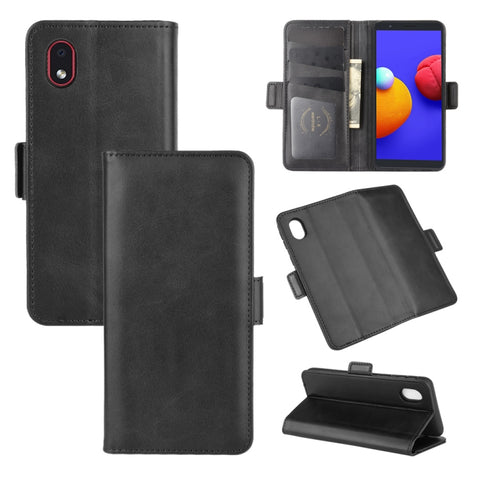For Samsung Galaxy A01 Core / M01 Core Dual-side Magnetic Buckle Horizontal Flip Leather Case with Holder & Card Slots & Wallet, For Galaxy A01 Core