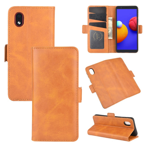 For Samsung Galaxy A01 Core / M01 Core Dual-side Magnetic Buckle Horizontal Flip Leather Case with Holder & Card Slots & Wallet, For Galaxy A01 Core