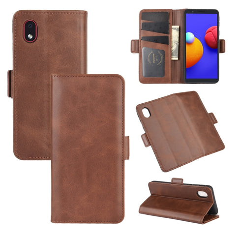 For Samsung Galaxy A01 Core / M01 Core Dual-side Magnetic Buckle Horizontal Flip Leather Case with Holder & Card Slots & Wallet, For Galaxy A01 Core