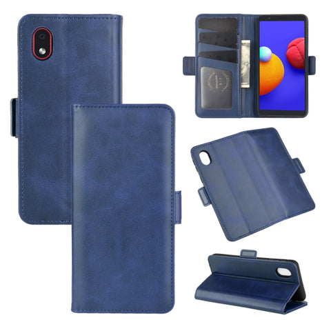 For Samsung Galaxy A01 Core / M01 Core Dual-side Magnetic Buckle Horizontal Flip Leather Case with Holder & Card Slots & Wallet, For Galaxy A01 Core