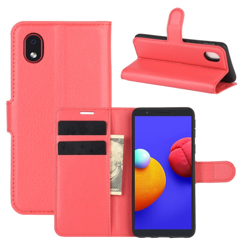 For Samsung Galaxy A01 Core / M01 Core Litchi Texture Horizontal Flip Protective Case with Holder & Card Slots & Wallet, For Galaxy A01 Core