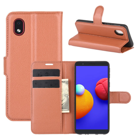 For Samsung Galaxy A01 Core / M01 Core Litchi Texture Horizontal Flip Protective Case with Holder & Card Slots & Wallet, For Galaxy A01 Core