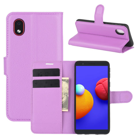 For Samsung Galaxy A01 Core / M01 Core Litchi Texture Horizontal Flip Protective Case with Holder & Card Slots & Wallet, For Galaxy A01 Core