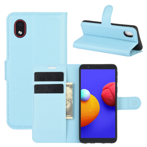 For Samsung Galaxy A01 Core / M01 Core Litchi Texture Horizontal Flip Protective Case with Holder & Card Slots & Wallet, For Galaxy A01 Core