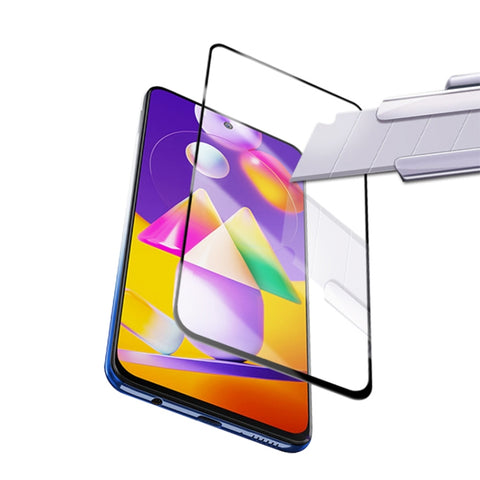 For Samsung Galaxy M31S mocolo 0.33mm 9H 2.5D Full Glue Tempered Glass Film, For Samsung Galaxy M31S