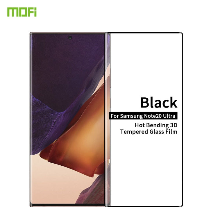 MOFI 9H 3D Explosion Proof Thermal Bending Full Screen Covered With Tempered Glass Film（Ultrasonic fingerprint unlock）, For Samsung Galaxy Note20 Ultra