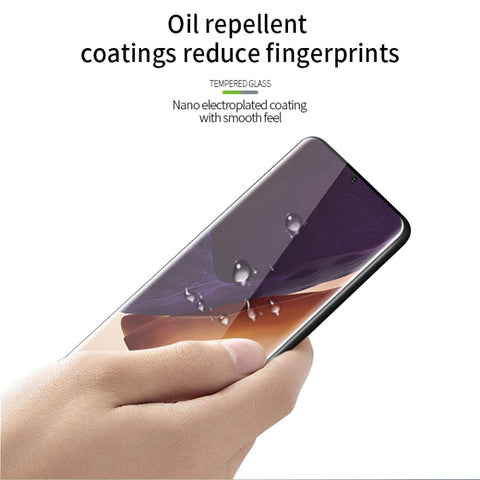 MOFI 9H 3D Explosion Proof Thermal Bending Full Screen Covered With Tempered Glass Film（Ultrasonic fingerprint unlock）, For Samsung Galaxy Note20 Ultra
