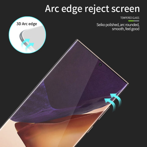 PINWUYO 9H 3D Hot Bending Tempered Glass Film（Ultrasonic fingerprint unlock）, For Samsung Galaxy Note20 Ultra