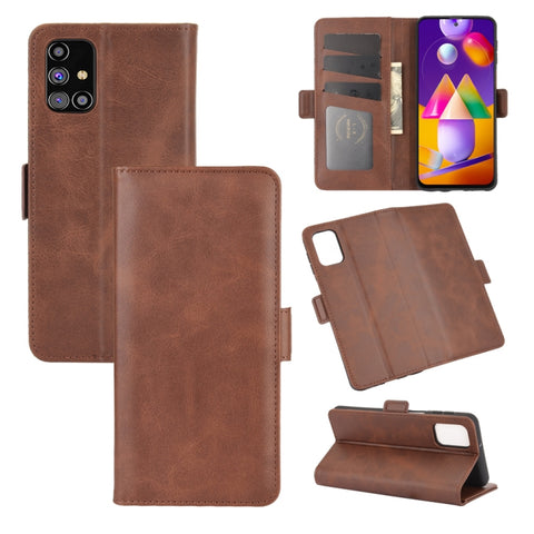 For Samsung Galaxy M31s Dual-side Magnetic Buckle Horizontal Flip Leather Case with Holder & Card Slots & Wallet, For Galaxy M31s