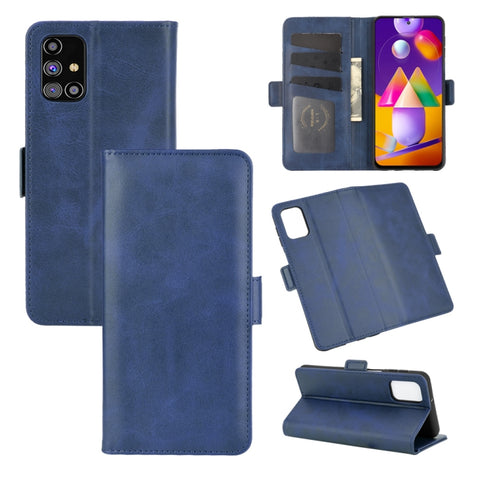 For Samsung Galaxy M31s Dual-side Magnetic Buckle Horizontal Flip Leather Case with Holder & Card Slots & Wallet, For Galaxy M31s