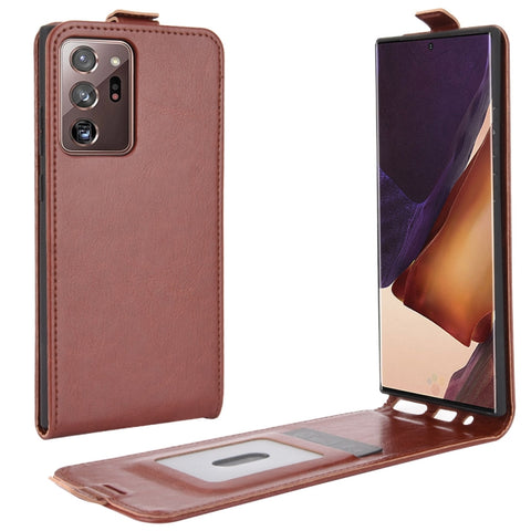 For Samsung Galaxy Note20 Ultra 5G R64 Texture Single Vertical Flip Leather Protective Case with Card Slots & Photo Frame