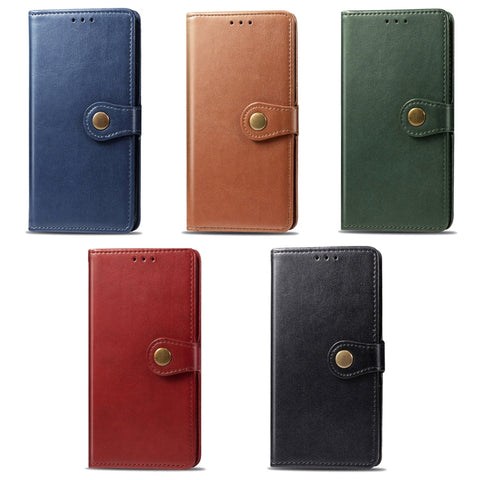 Solid Color Leather Buckle Phone Case with Lanyard & Photo Frame & Card Slot & Wallet & Stand Function, For Samsung Galaxy M31s