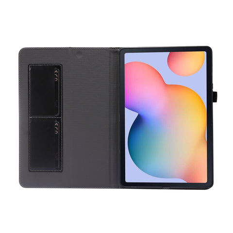 2-Folding Business Horizontal Flip PU Leather Case with Card Slots & Holder, For Samsung Galaxy Tab S8 / Galaxy Tab S7 T870