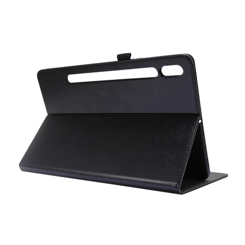 2-Folding Business Horizontal Flip PU Leather Case with Card Slots & Holder, For Samsung Galaxy Tab S8 / Galaxy Tab S7 T870