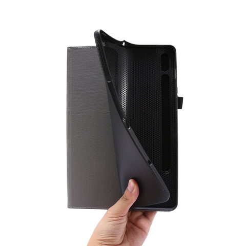 2-Folding Business Horizontal Flip PU Leather Case with Card Slots & Holder, For Samsung Galaxy Tab S8 / Galaxy Tab S7 T870