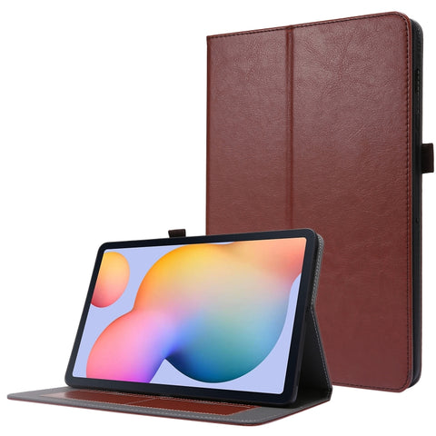 2-Folding Business Horizontal Flip PU Leather Case with Card Slots & Holder, For Samsung Galaxy Tab S8 / Galaxy Tab S7 T870