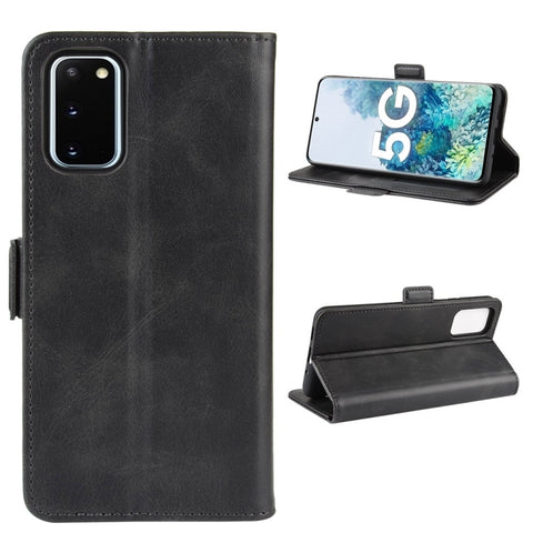 For Samsung Galaxy S20 FE 4G / 5G Dual-side Magnetic Buckle Horizontal Flip Leather Case with Holder & Card Slots & Wallet, For Samsung Galaxy S20 FE