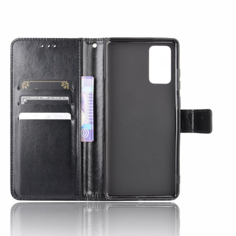 For Samsung Galaxy S20 FE 4G / 5G Retro Crazy Horse Texture Horizontal Flip Leather Case , with Holder & Card Slots & Photo Frame, For Galaxy S20 FE