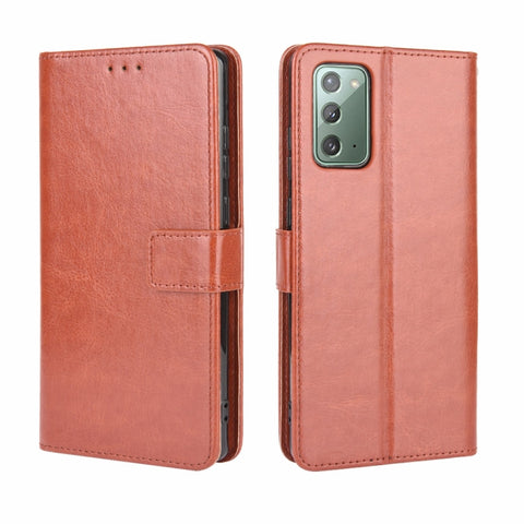 For Samsung Galaxy S20 FE 4G / 5G Retro Crazy Horse Texture Horizontal Flip Leather Case , with Holder & Card Slots & Photo Frame, For Galaxy S20 FE