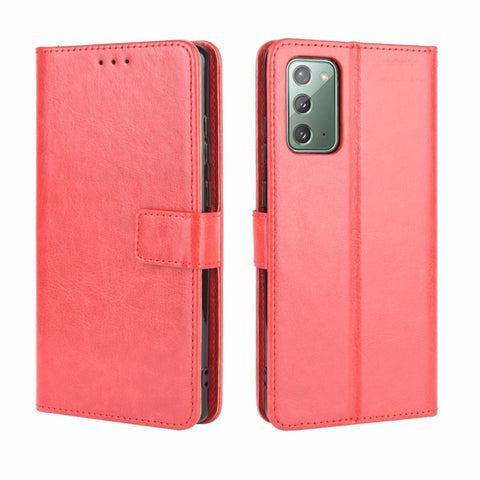 For Samsung Galaxy S20 FE 4G / 5G Retro Crazy Horse Texture Horizontal Flip Leather Case , with Holder & Card Slots & Photo Frame, For Galaxy S20 FE
