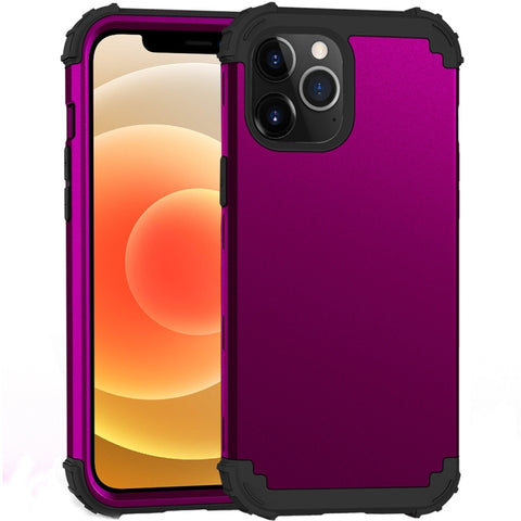 PC+ Silicone Three-piece Anti-drop Mobile Phone Protective Back Cover, For iPhone 12 mini, For iPhone 12 / 12 Pro, For iPhone 12 Pro Max