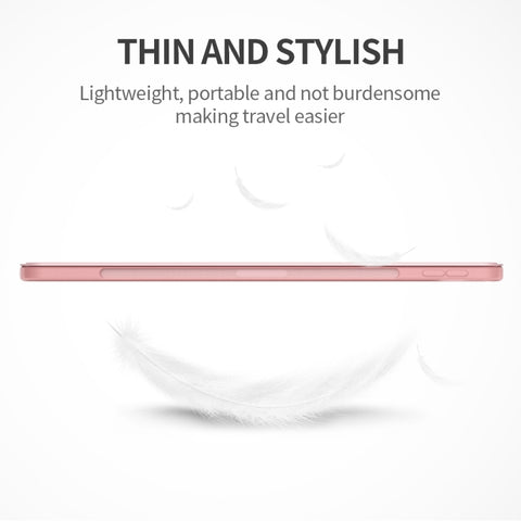 Three-folding Surface Leather Matte TPU Bottom Smart Tablet Case