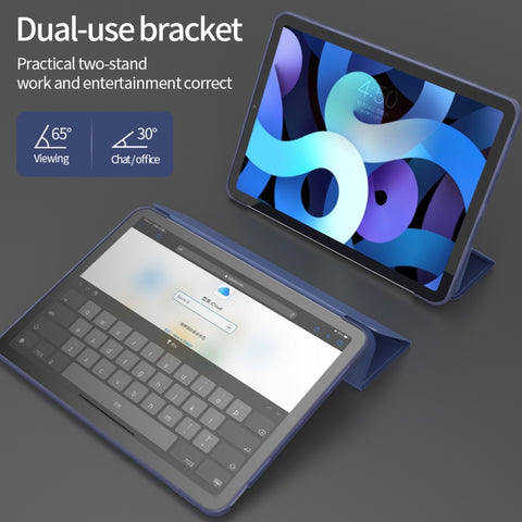 Three-folding Surface Leather Matte TPU Bottom Smart Tablet Case