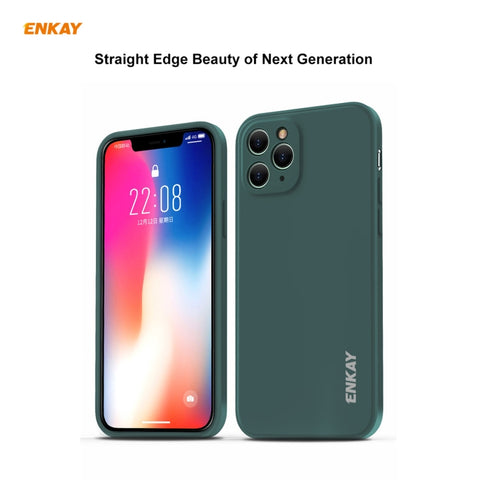 For iPhone 11 Pro Hat-Prince ENKAY ENK-PC065 Liquid Silicone Straight Edge Shockproof Protective Case, For iPhone 11 Pro