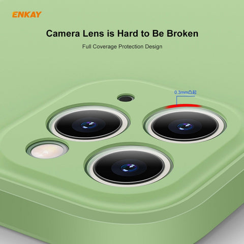 For iPhone 11 Pro Max Hat-Prince ENKAY ENK-PC066 Liquid Silicone Straight Edge Shockproof Protective Case, For iPhone 11 Pro Max