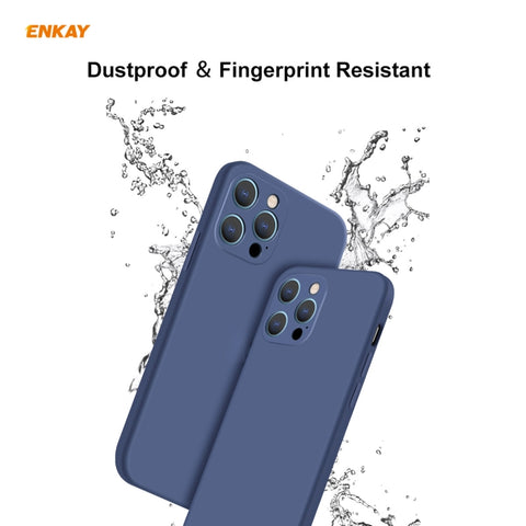 For iPhone 12 Pro Hat-Prince ENKAY ENK-PC069 Liquid Silicone Straight Edge Shockproof Protective Case, For iPhone 12 Pro