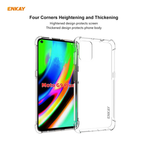 Hat-Prince ENKAY Clear TPU Shockproof Case Soft Anti-slip Cover + 0.26mm 9H 2.5D Tempered Glass Protector Film, For Motorola Moto G9 Plus, For Motorola Moto G9 / G9 Play, For Samsung Galaxy A42 5G, For Samsung Galaxy M31s, for Sony Xperia 5 II         ...