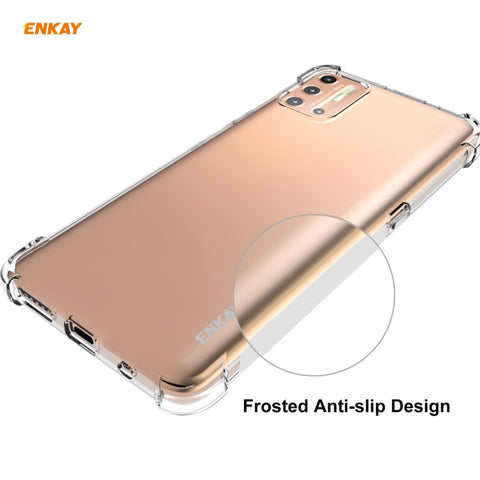 Hat-Prince ENKAY Clear TPU Shockproof Case Soft Anti-slip Cover + 0.26mm 9H 2.5D Tempered Glass Protector Film, For Motorola Moto G9 Plus, For Motorola Moto G9 / G9 Play, For Samsung Galaxy A42 5G, For Samsung Galaxy M31s, for Sony Xperia 5 II         ...