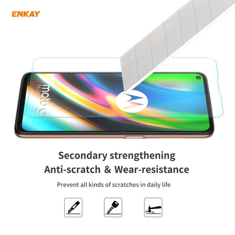 Hat-Prince ENKAY Clear TPU Shockproof Case Soft Anti-slip Cover + 0.26mm 9H 2.5D Tempered Glass Protector Film, For Motorola Moto G9 Plus, For Motorola Moto G9 / G9 Play, For Samsung Galaxy A42 5G, For Samsung Galaxy M31s, for Sony Xperia 5 II         ...