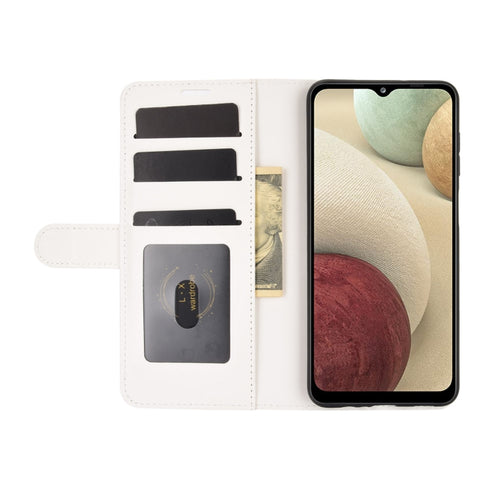 For Samsung Galaxy A12 R64 Texture Single Horizontal Flip Protective Case with Holder & Card Slots & Wallet& Photo Frame, For Samsung Galaxy A12