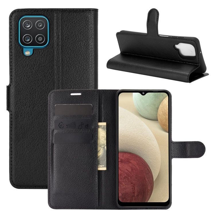 For Samsung Galaxy A12 Litchi Texture Horizontal Flip Protective Case with Holder & Card Slots & Wallet, For Galaxy A12