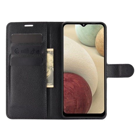 For Samsung Galaxy A12 Litchi Texture Horizontal Flip Protective Case with Holder & Card Slots & Wallet, For Galaxy A12