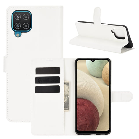 For Samsung Galaxy A12 Litchi Texture Horizontal Flip Protective Case with Holder & Card Slots & Wallet, For Galaxy A12