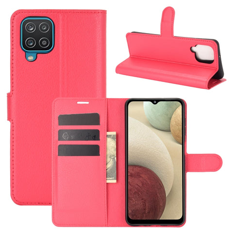 For Samsung Galaxy A12 Litchi Texture Horizontal Flip Protective Case with Holder & Card Slots & Wallet, For Galaxy A12