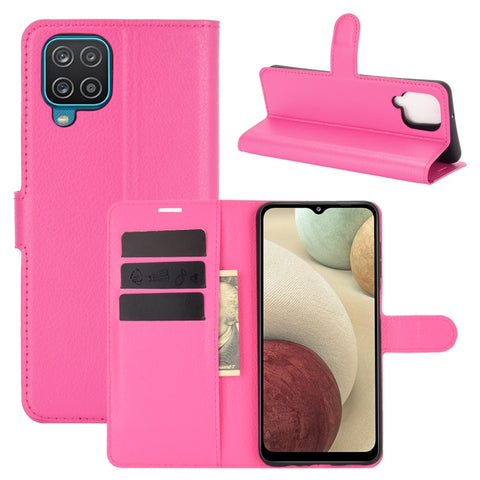 For Samsung Galaxy A12 Litchi Texture Horizontal Flip Protective Case with Holder & Card Slots & Wallet, For Galaxy A12