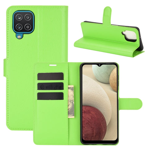 For Samsung Galaxy A12 Litchi Texture Horizontal Flip Protective Case with Holder & Card Slots & Wallet, For Galaxy A12