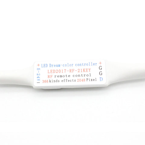 RGB LED Controller with 21-keys RF Remote Controller for WS2812B WS2811 LED Strip
