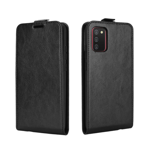 For Samsung Galaxy A02s R64 Texture Single Vertical Flip Leather Protective Case with Card Slots & Photo Frame, For Galaxy A02s (EU Version)