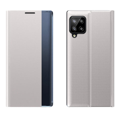 Plain Texture Cloth Attraction Flip Holder Leather Phone Case, For Galaxy A12 5G