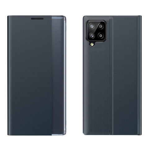 Plain Texture Cloth Attraction Flip Holder Leather Phone Case, For Galaxy A12 5G