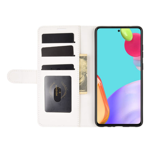 For Samsung Galaxy A52 5G  R64 Texture Single Horizontal Flip Protective Case with Holder & Card Slots & Wallet& Photo Frame, For Samsung Galaxy A52 5G