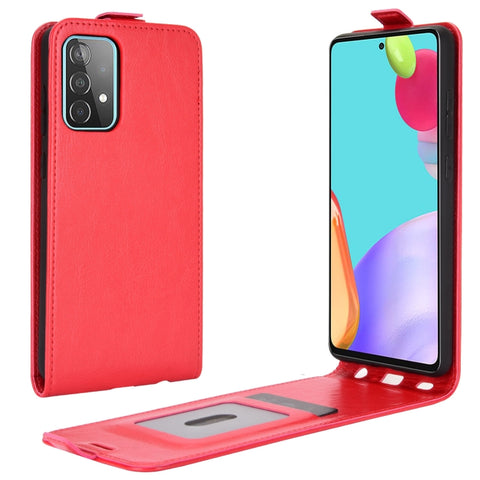 For Samsung Galaxy A52 5G  R64 Texture Single Vertical Flip Leather Protective Case with Card Slots & Photo Frame, For Galaxy A52 5G