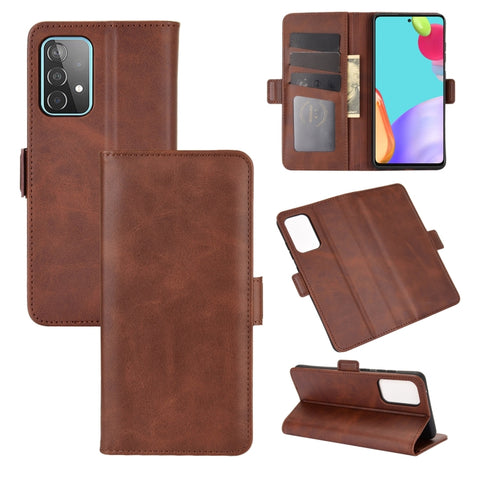 For Samsung Galaxy A52 5G  Dual-side Magnetic Buckle Horizontal Flip Leather Case with Holder & Card Slots & Wallet, For Galaxy A52 5G