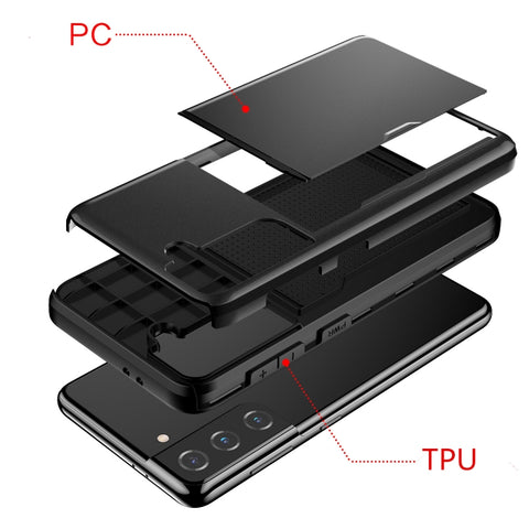 For Samsung Galaxy S21 / S30 Shockproof Armor Protective Case with Card Slot, For Samsung Galaxy S21 5G