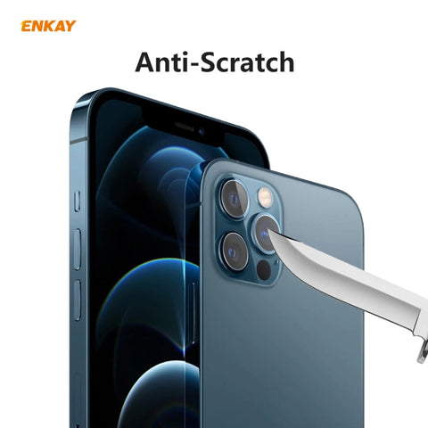 For iPhone 12 Pro / 12 Pro Max ENKAY Hat-Prince 0.2mm 9H 2.15D Round Edge Rear Camera Lens Tempered Glass Film 3 PCS/Set, 1 Set, 2 Set, 5 Set, 10 Set