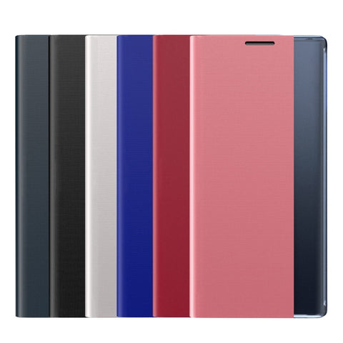 Plain Texture Cloth Attraction Flip Holder Leather Phone Case, For Galaxy S21 Ultra 5G, For Galaxy S21+ 5G, For Galaxy S21 5G